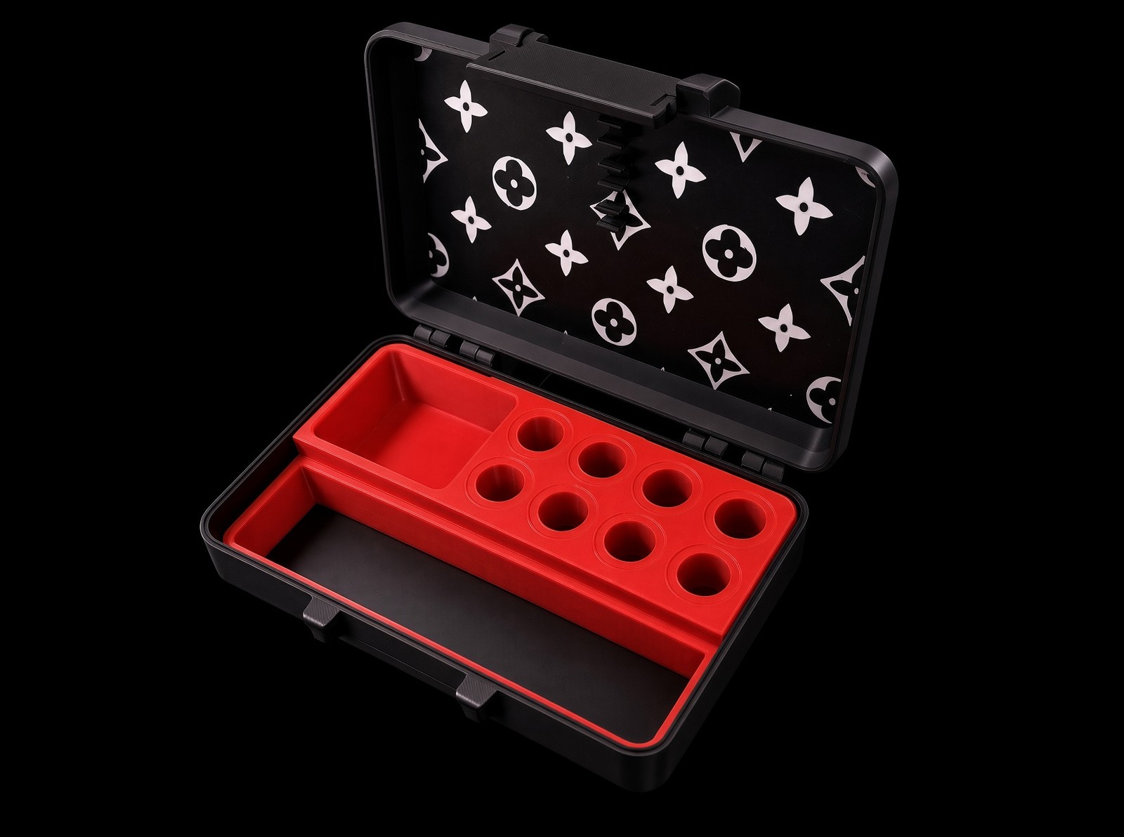 Monogram Travel Case — Open Angle